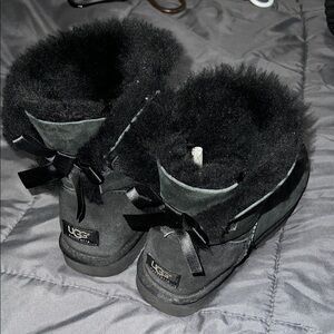UGG Black Boots with Bows